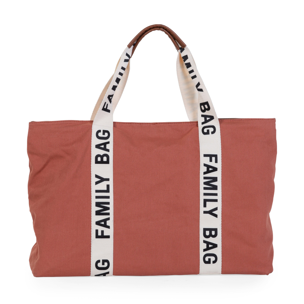 Childhome Torba FAMILY BAG Signature Canvas - Terracotta Childhome-Torba-FAMILY-BAG-Signature-Canvas-Terracotta