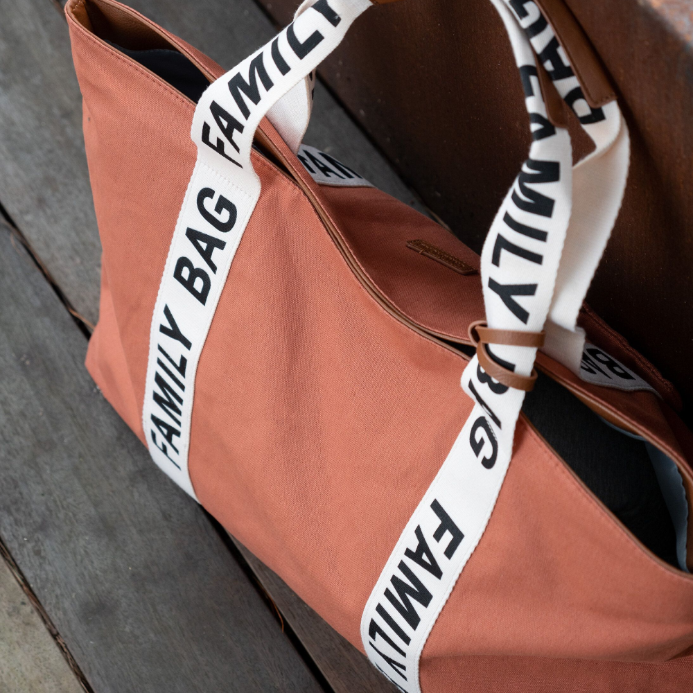 Childhome Torba FAMILY BAG Signature Canvas - Terracotta3 Childhome-Torba-FAMILY-BAG-Signature-Canvas-Terracotta3