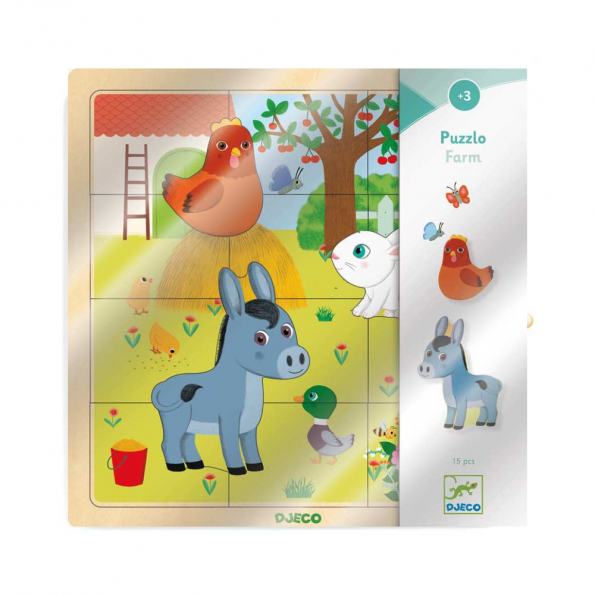 Djeco drvene puzzle Farma2