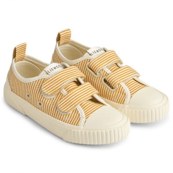 Liewood Kim platnene patike Stripe yellow mellow creme de la creme