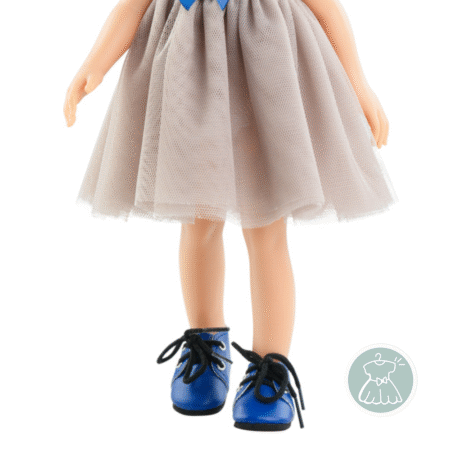Paola Reina cipele za lutke 32 cm - plave s mašnicom