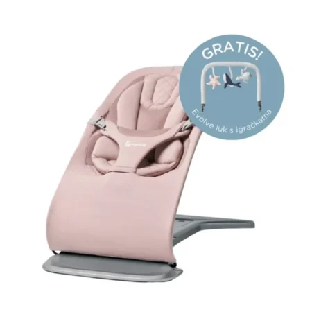Ergobaby-Evolve-lezaljka-3u1-Blush-Pink-GRATIS-luk-sa-igrackama