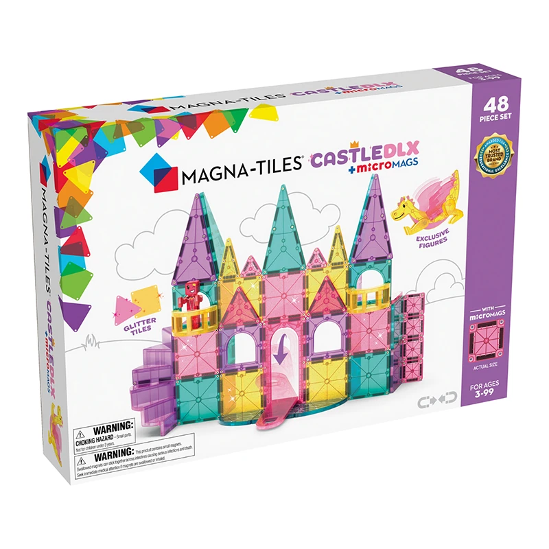 Magna-Tiles magnetne pločice - CASTLE DLX + microMAGS set 48 kom Magna-Tiles magnetne pločice - CASTLE DLX + microMAGS set 48 kom