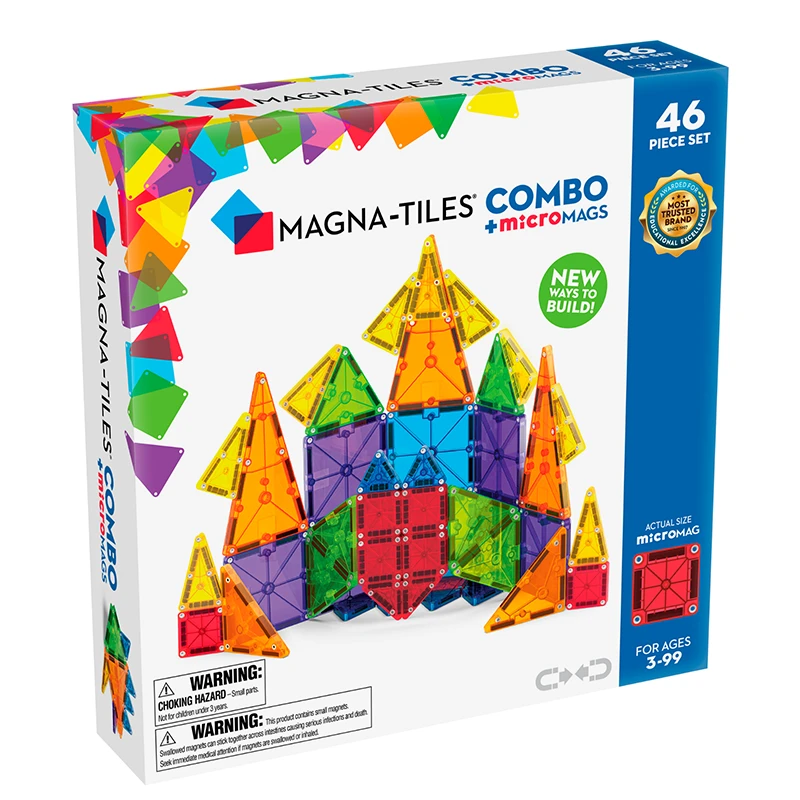 combo-46 Magna-Tiles magnetne pločice - COMBO + microMAGS set 46 kom.