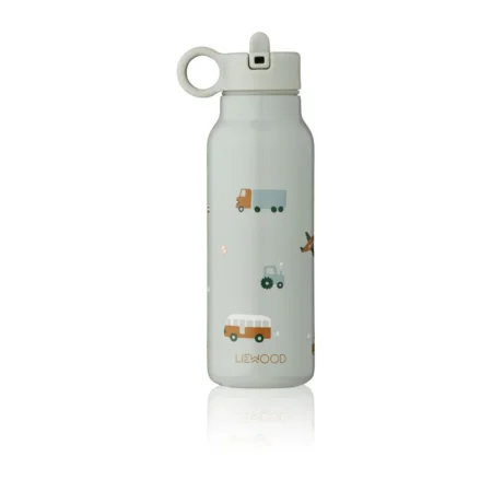 Liewood boca Falk 250 ml - Vehicles/dove blue mix